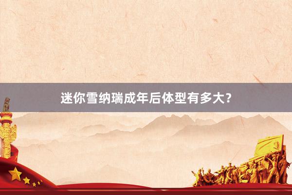 迷你雪纳瑞成年后体型有多大？